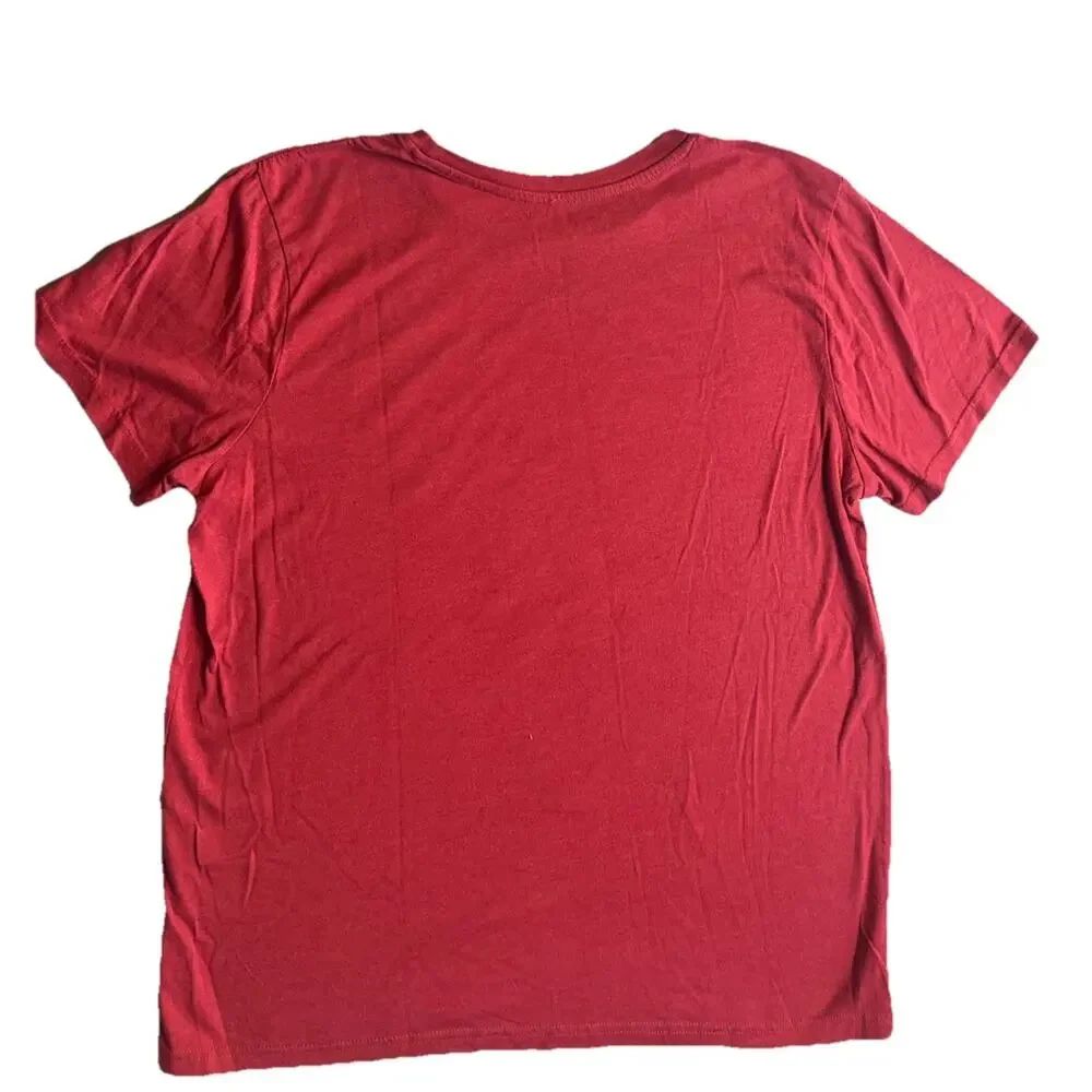 Tom and Jerry Red Short Sleeve T-Shirt Cartoon Design